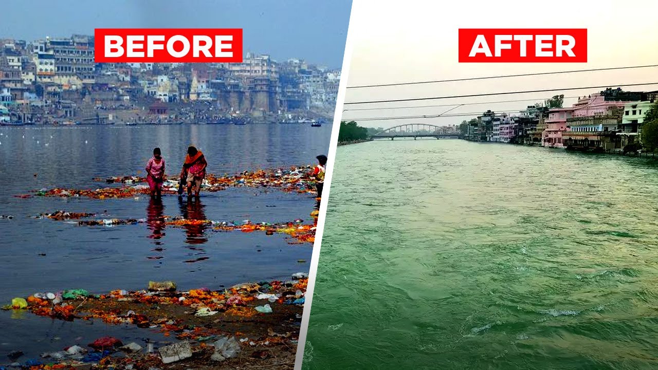 Ganga before and after Lockdown Lawsisto Legal News photo